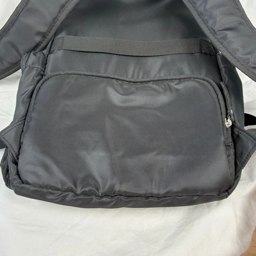 Eastsport Limited Black Nylon Backpack Minimalist Commuter School Bag 15in